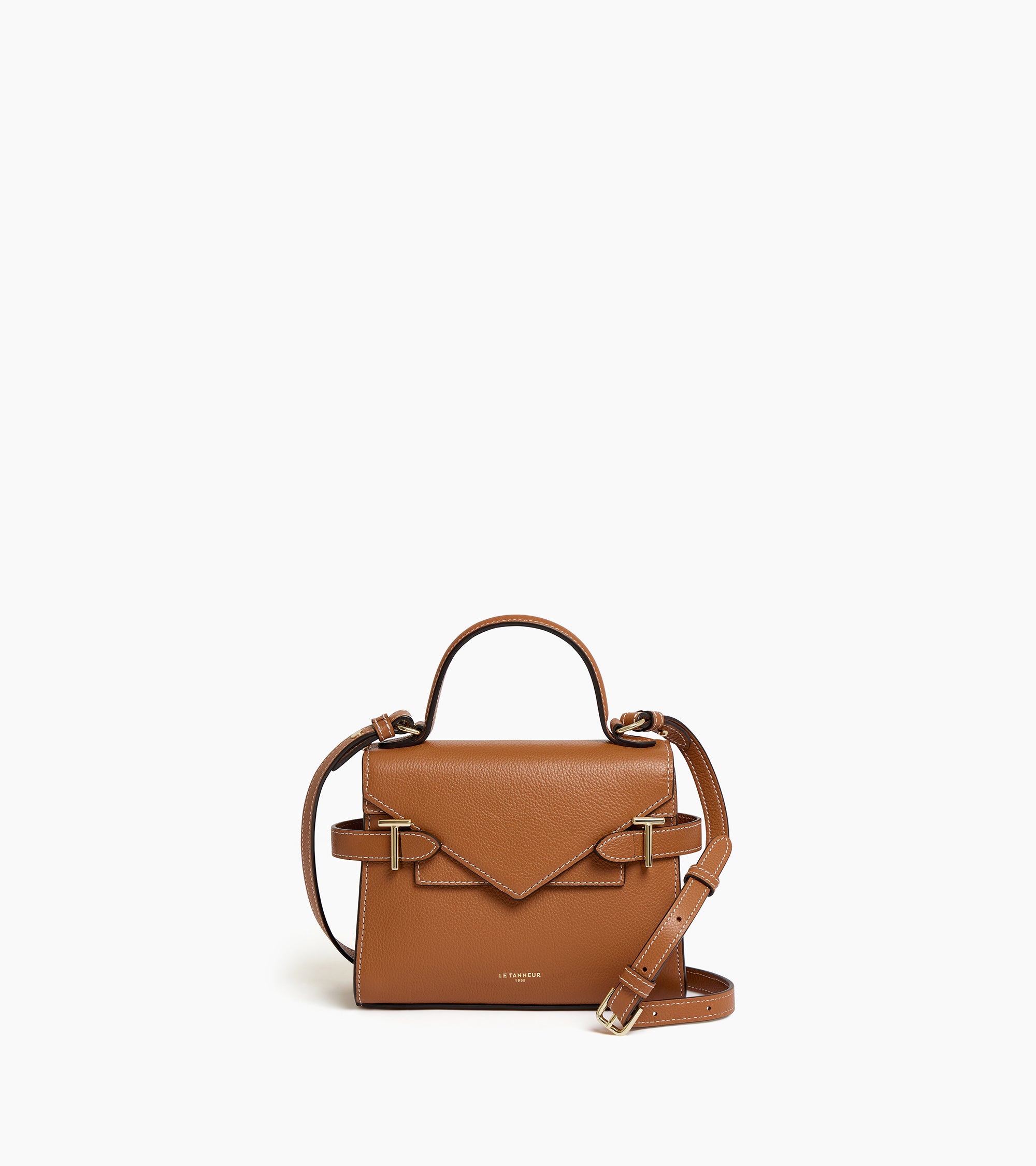 Le Tanneur Emilie petit sac cuir grainé marron