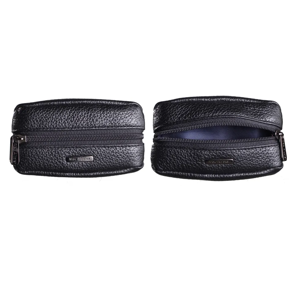 MAC ALYSTER Premium Porte-monnaie Noir cartes billets 9,9 cm