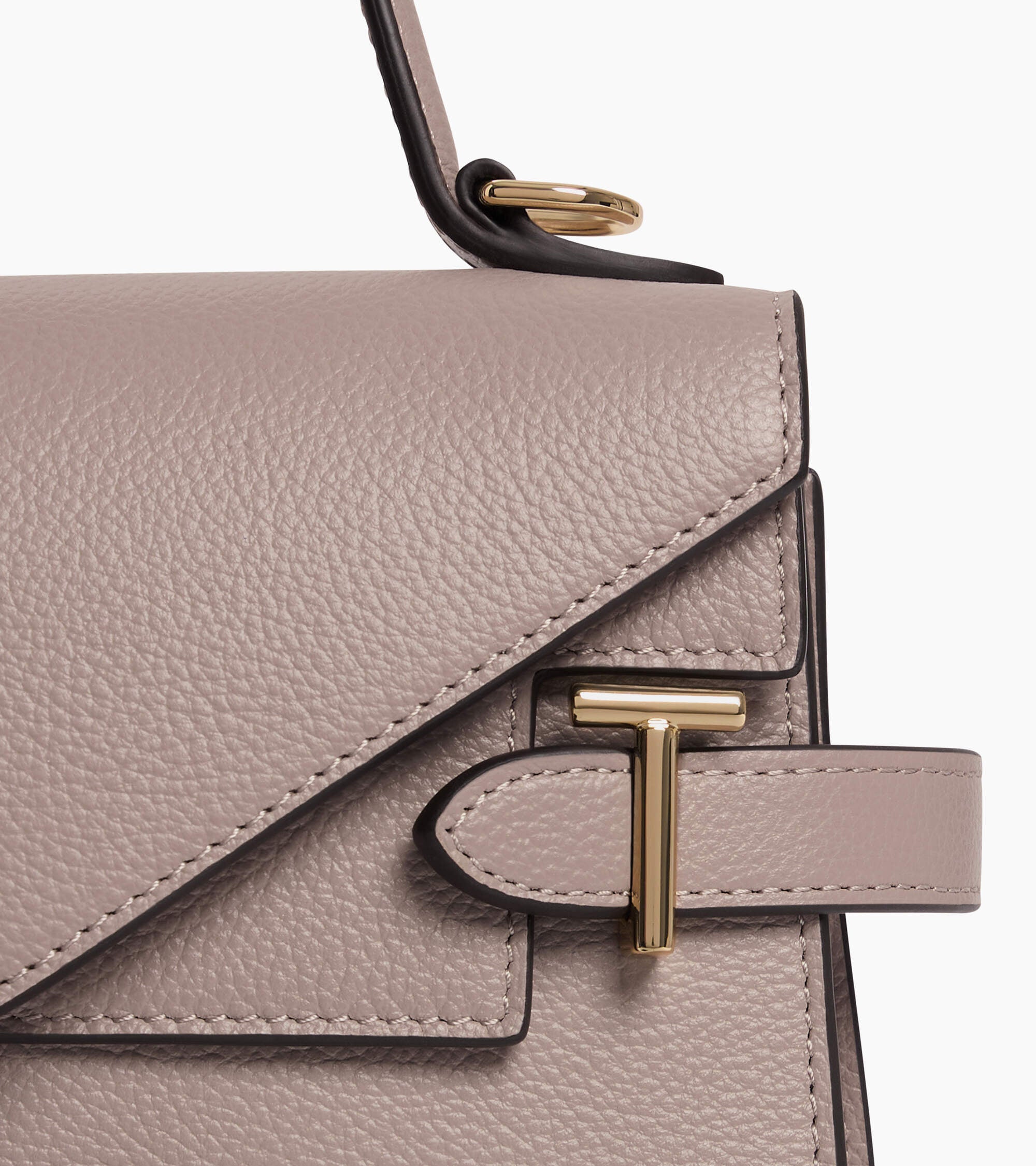 Le Tanneur Emilie petit sac cuir grainé Fossil Grey