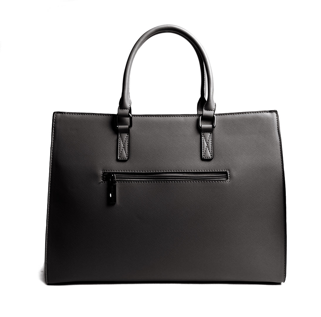 MAC ALYSTER 762 sac shopping A4 Noir 3 compartiments