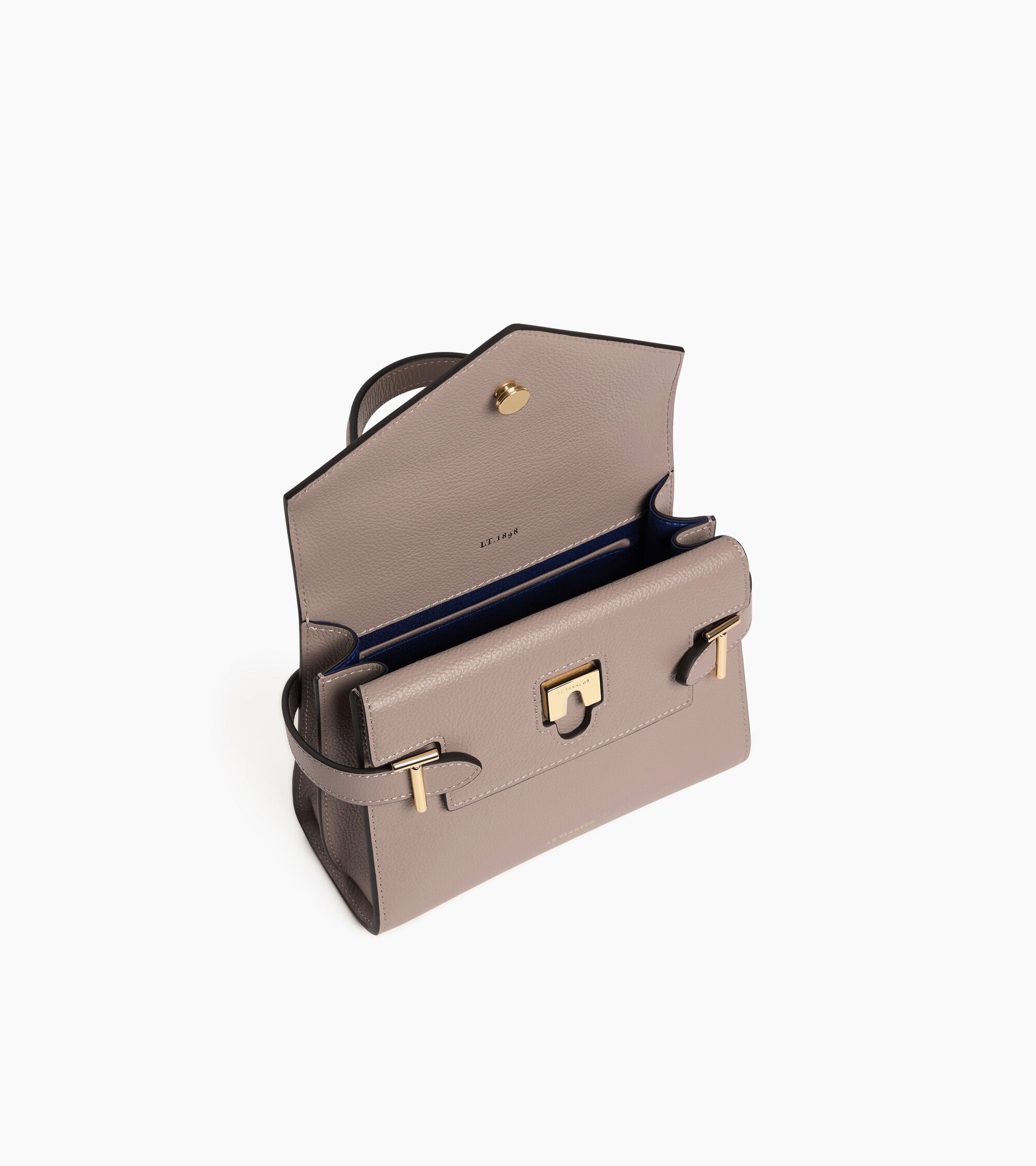 Le Tanneur Emilie petit sac cuir grainé Fossil Grey