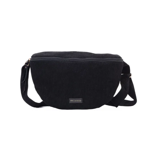 MAC ALYSTER Côtelé sac banane velours bordeaux