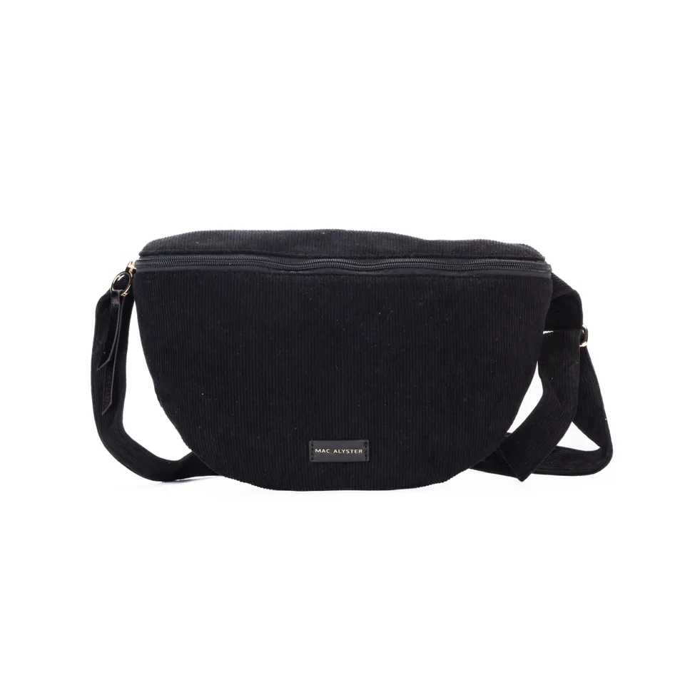 MAC ALYSTER Côtelé sac banane velours bordeaux