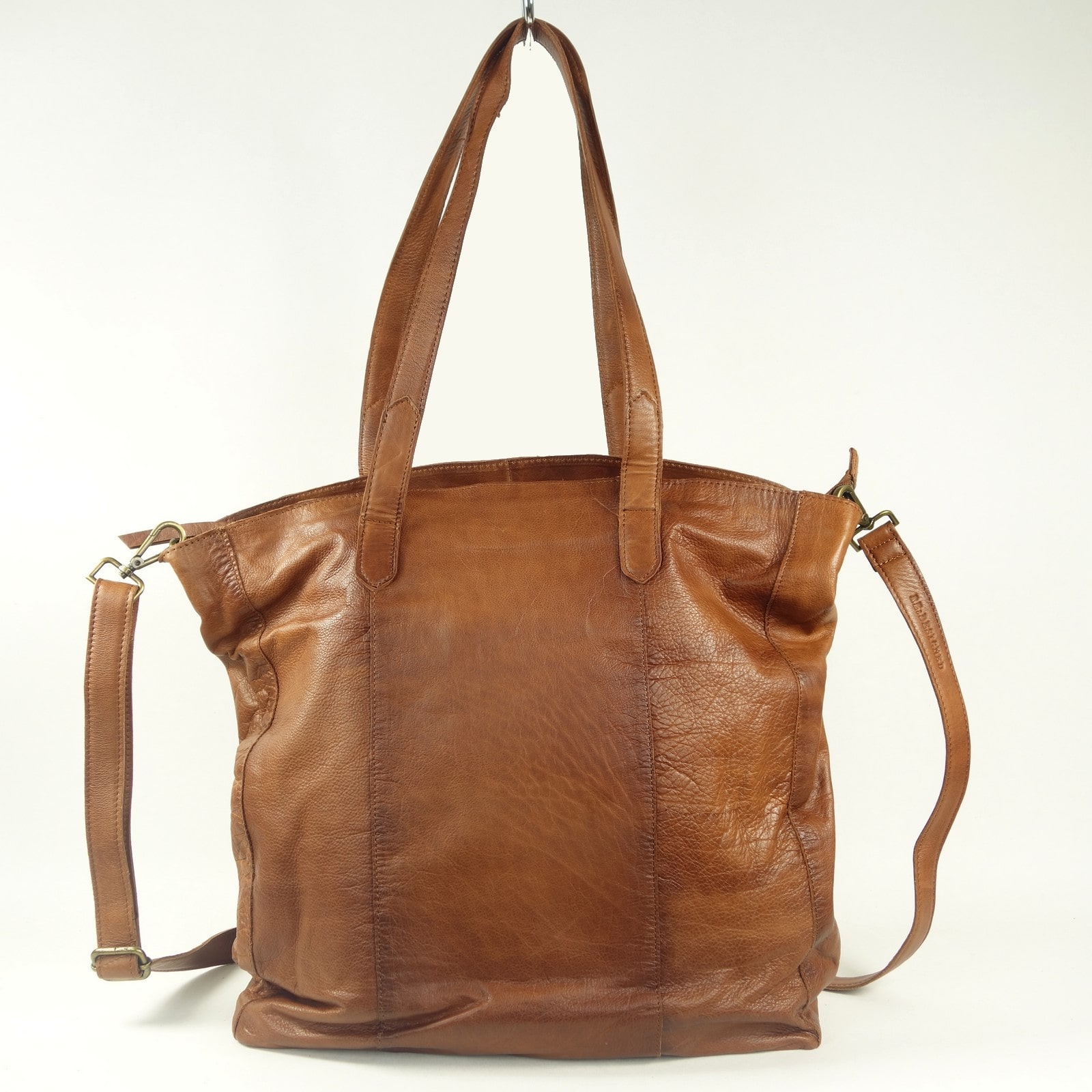 Collection Esprit Cuir Jemma cabas cuir marron zippé