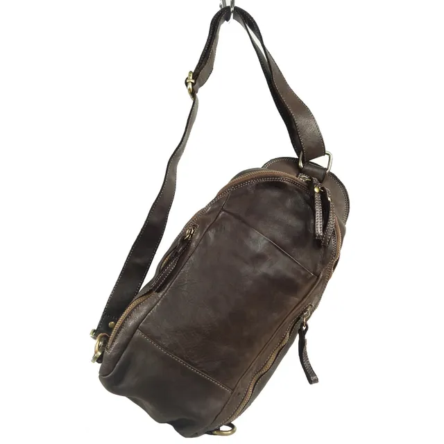 Collection Esprit Cuir BUDY sac holster cuir brun vintage homme