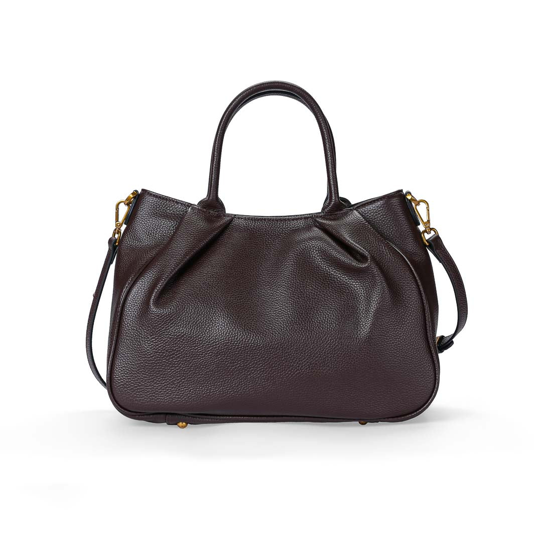 MAC ALYSTER ODALIA Sac à main cuir Marron Chocolat grainé