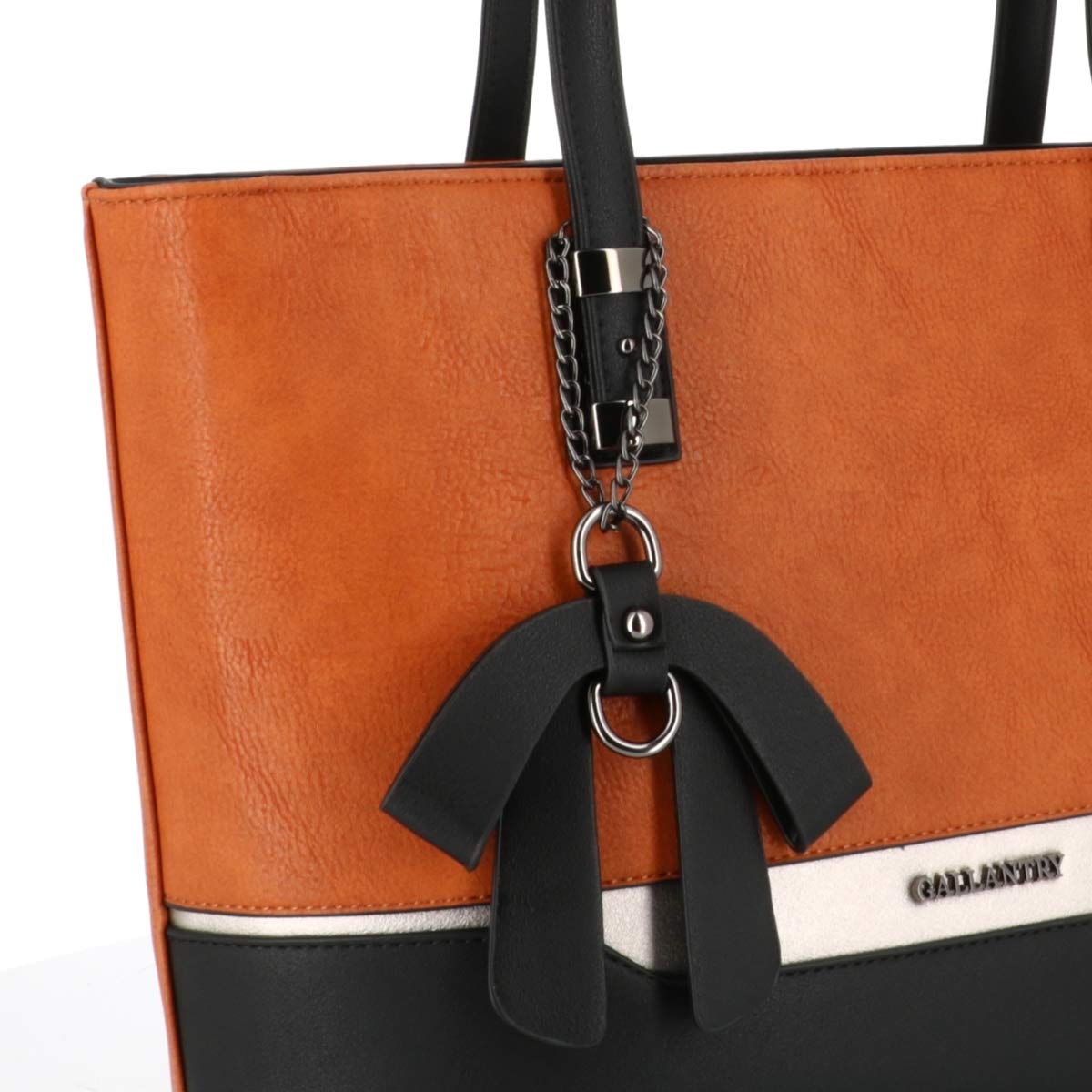 Gallantry Cabas Tote Bag cabas femme XL A4 camel rayures