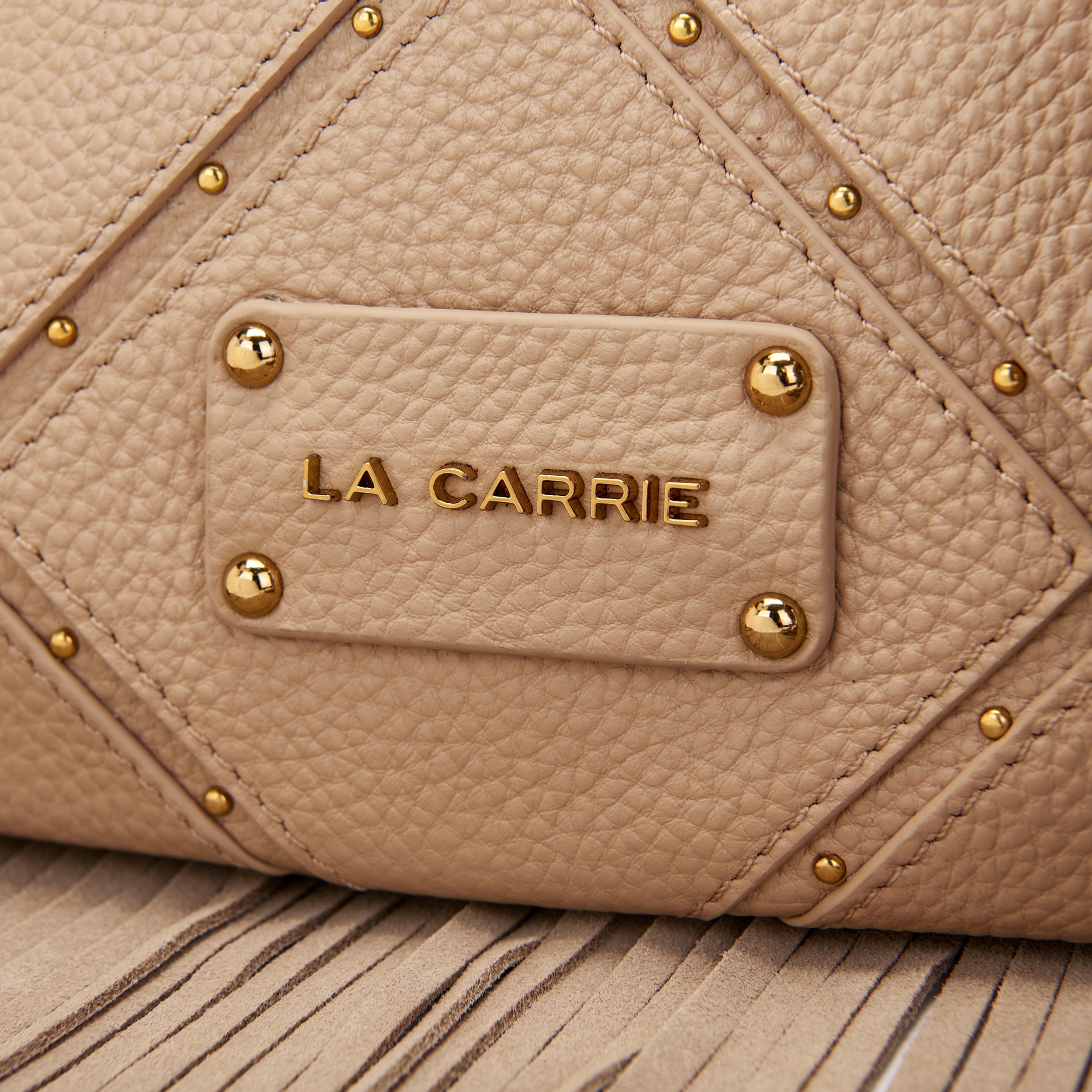 La Carrie Isabel sac épaule cuir beige 32 cm