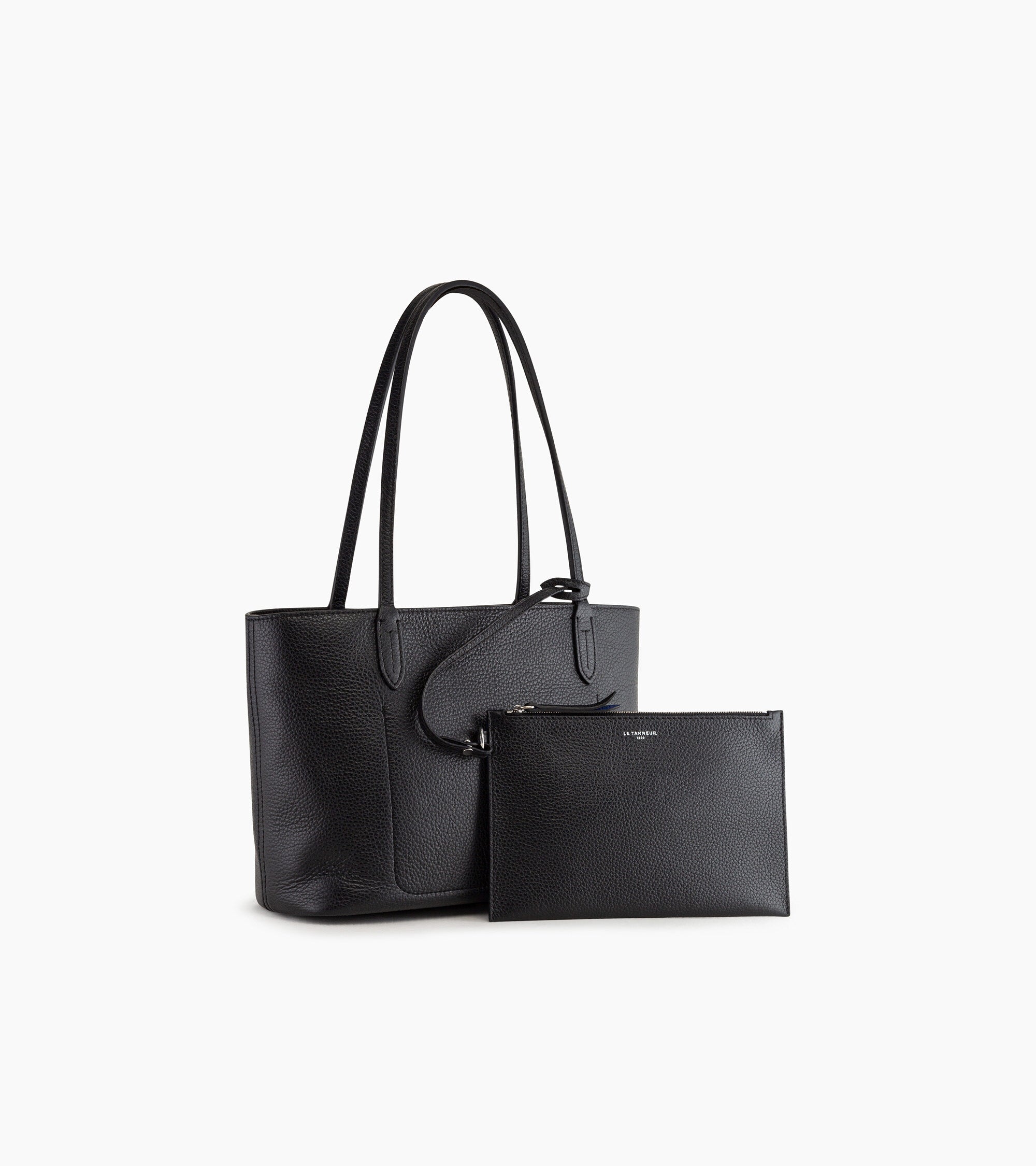 Le Tanneur Louise petit sac cabas cuir Black Le Bleu