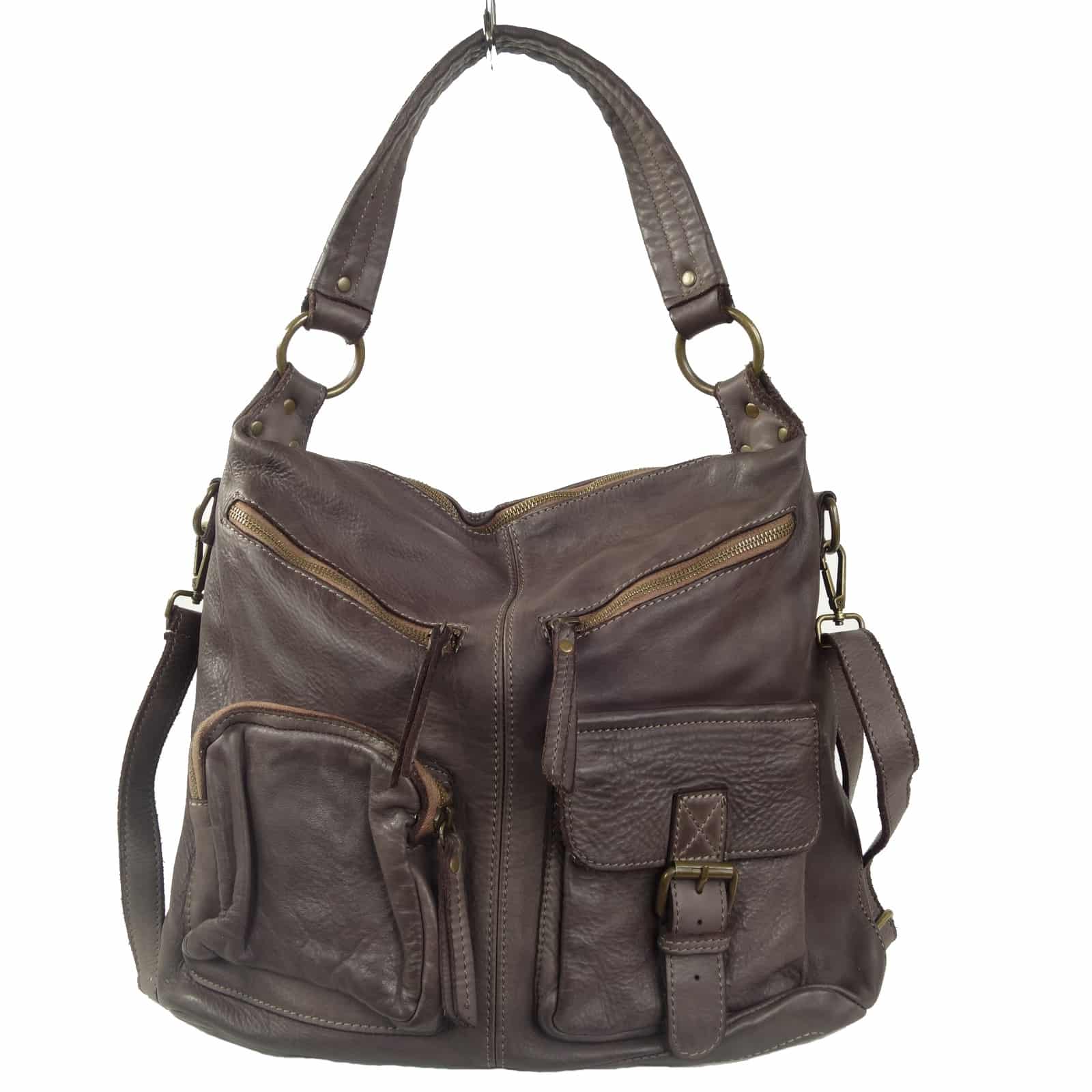 Collection Esprit Cuir STELLA sac épaule cuir marron vintage