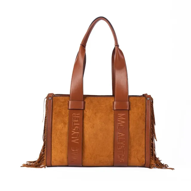Mac Alyster Capsule Clover Nubuck Sac cabas Marron 37 cm