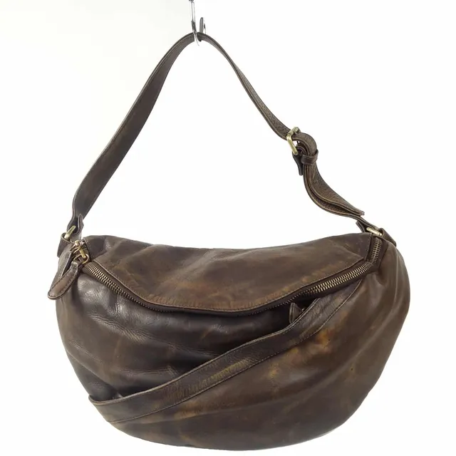 Collection Esprit Cuir BEN sac banane cuir marron vintage homme