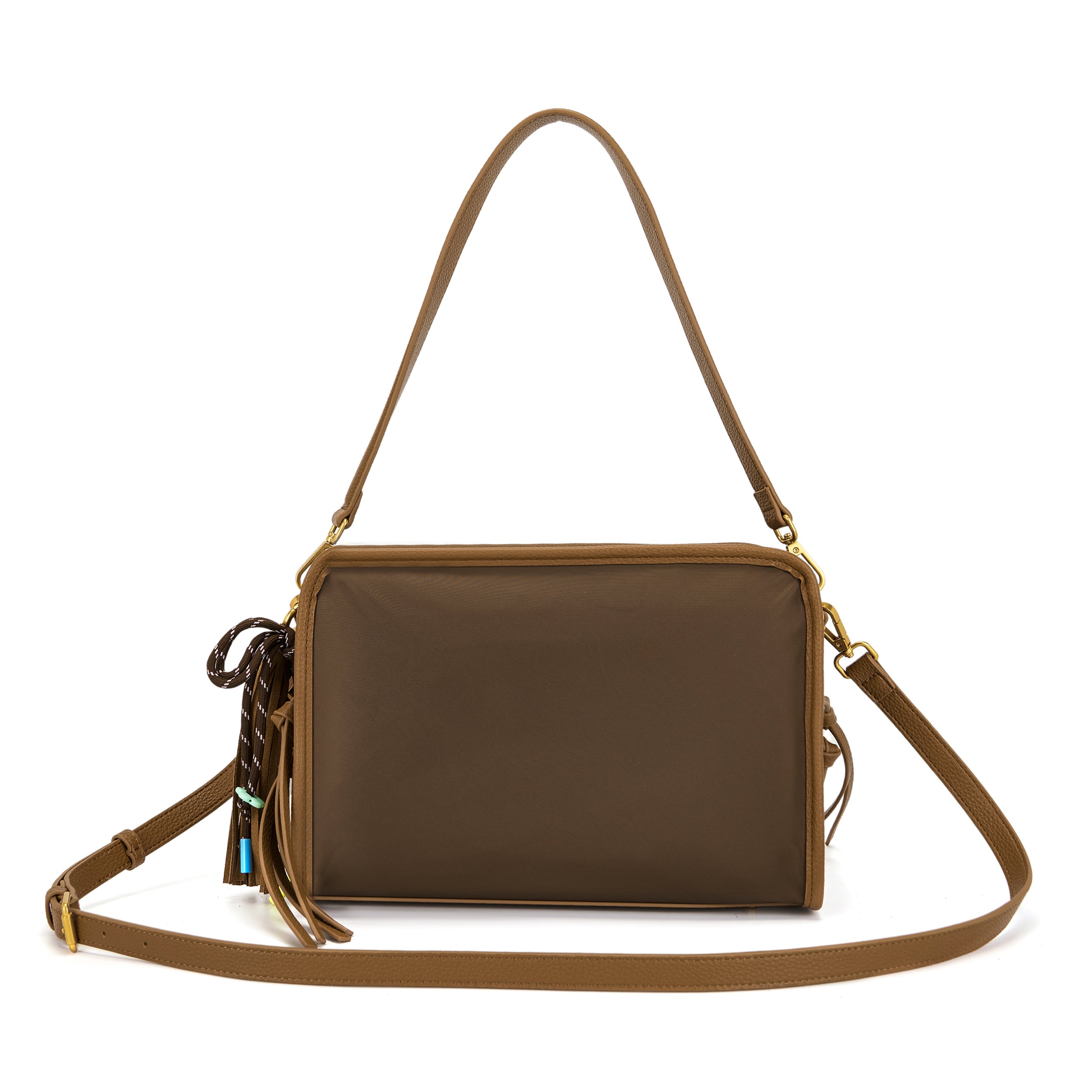 La Carrie Dark Wave sac épaule nylon marron 31x11x21cm