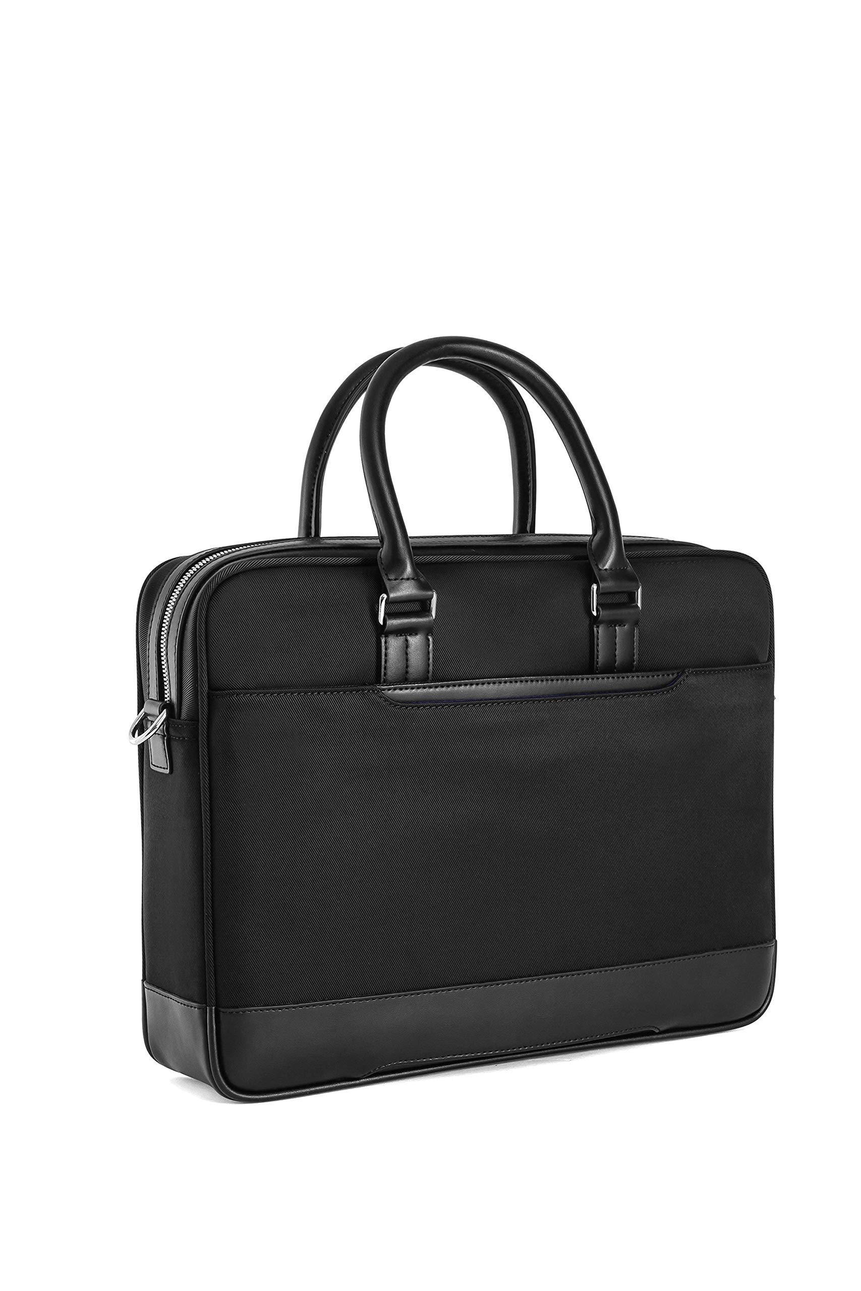 Le Tanneur Gaspard Tgas4000 sacoche toile et cuir 38,5 cm