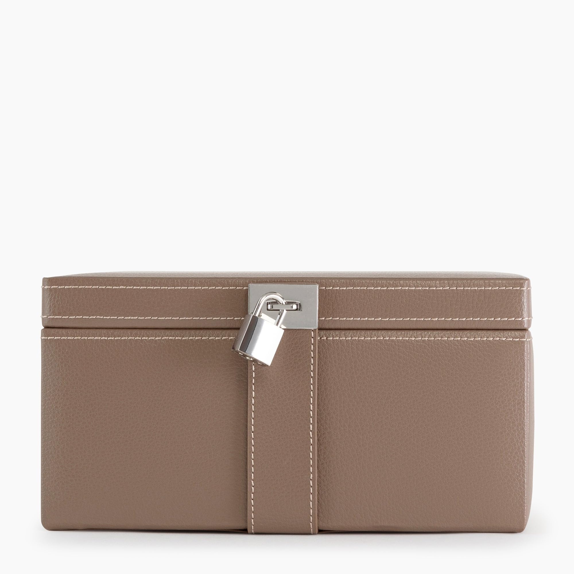 Le Tanneur Luggage boîte à bijoux cuir miroir cadenas voyage