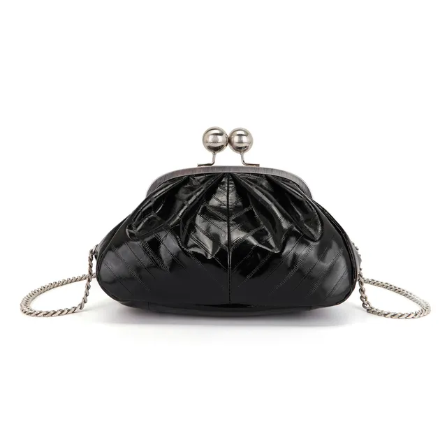 La Carrie Capsule Big sac bandoulière noir 32x11x16 cuir verni