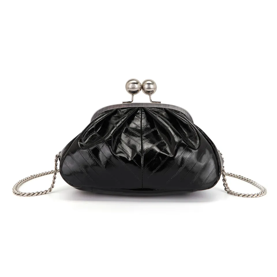 La Carrie Capsule Big sac bandoulière noir 32x11x16 cuir verni
