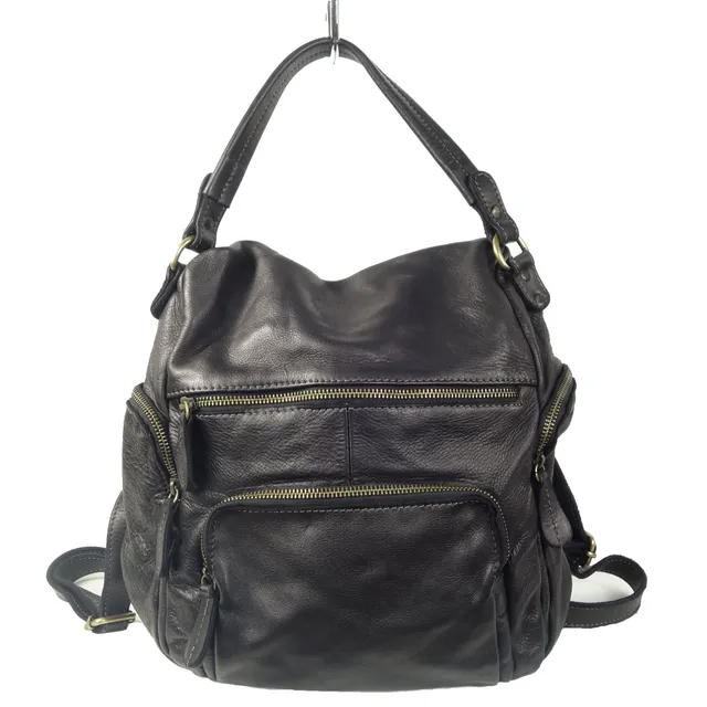 Collection Esprit Cuir Milo sac à dos cuir noir vintage