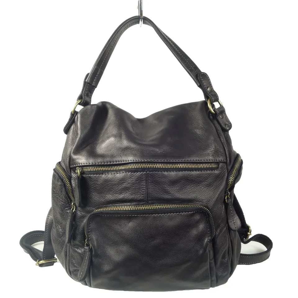 Collection Esprit Cuir Milo sac à dos cuir noir vintage