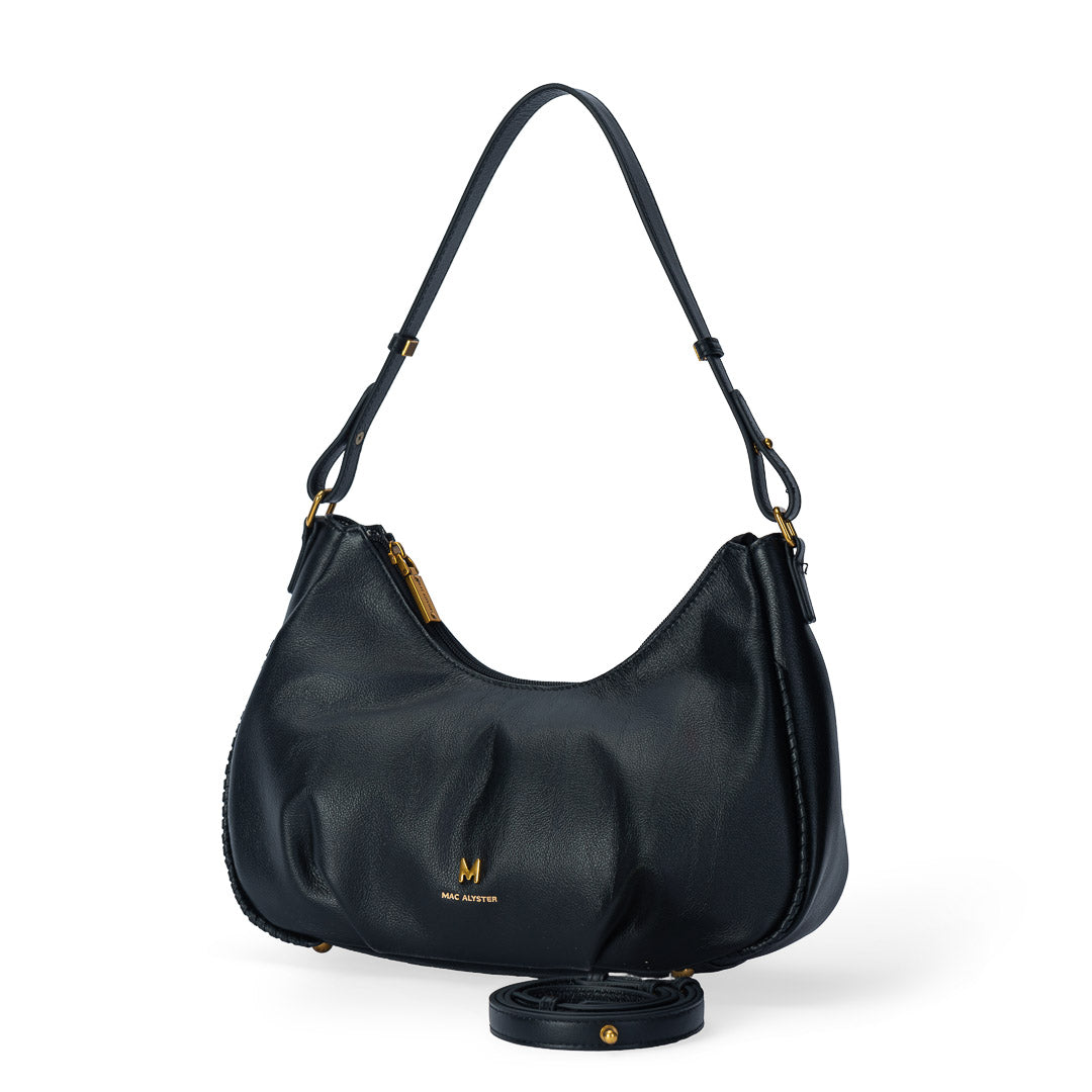 MAC ALYSTER LILY Sac Besace Cuir Noir