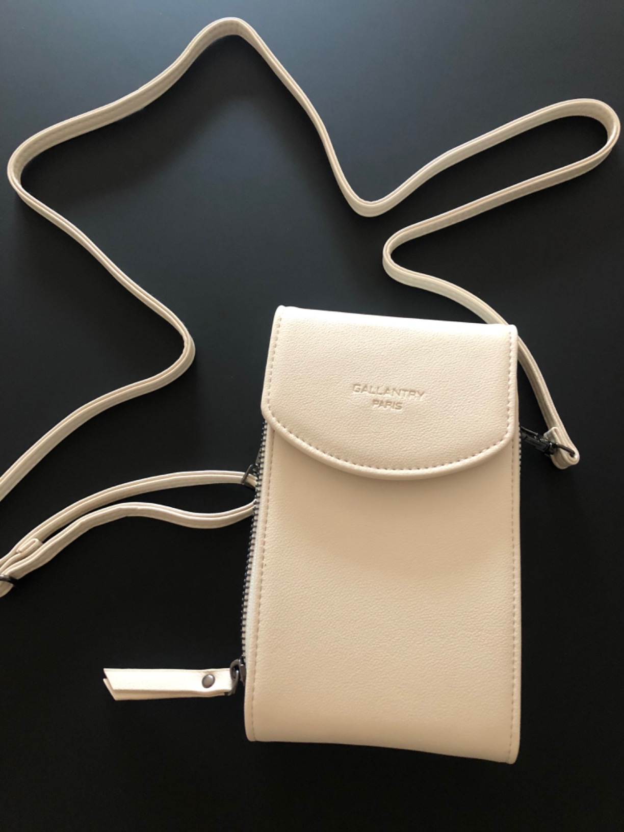 Gallantry Sacs Bandoulière Pochette Smartphone Noir Simili Cuir 11x18cm