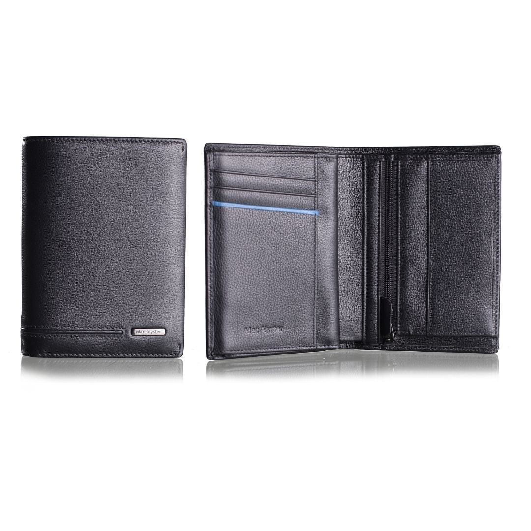 Mac Alyster Signature Portefeuille européen Noir/Noir zippé