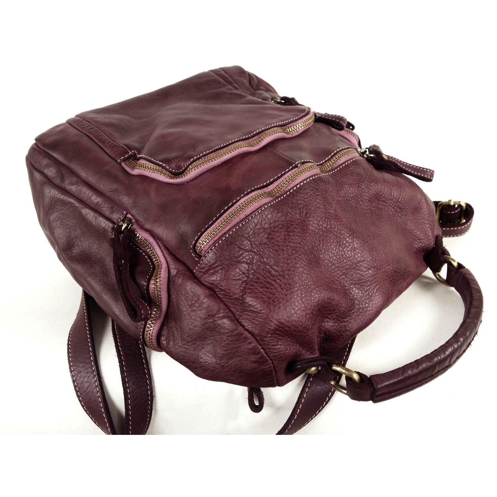 Collection Esprit Cuir Sac à dos Milo sac à dos cuir bordeaux