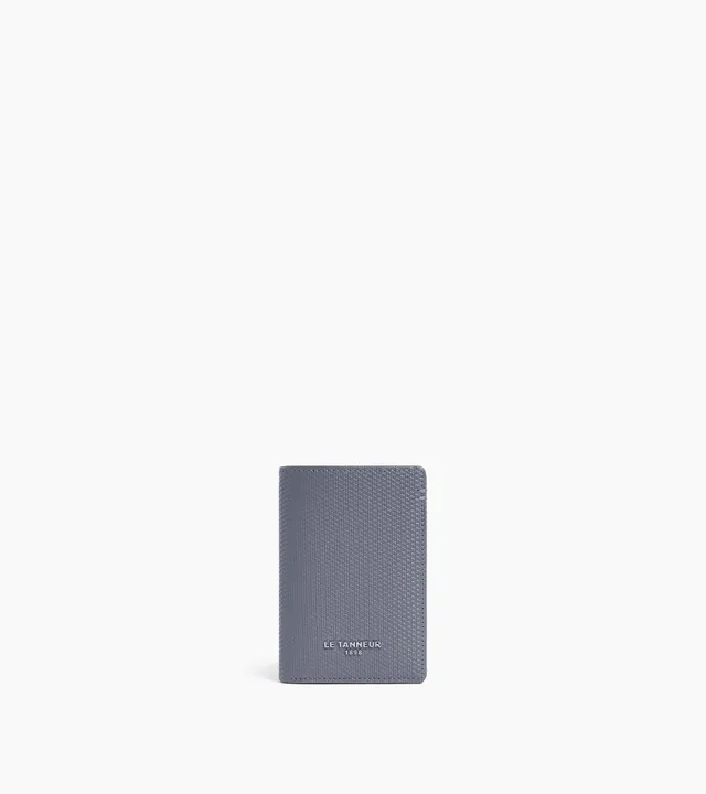 Le Tanneur Lucien porte-cartes cuir signature bleu