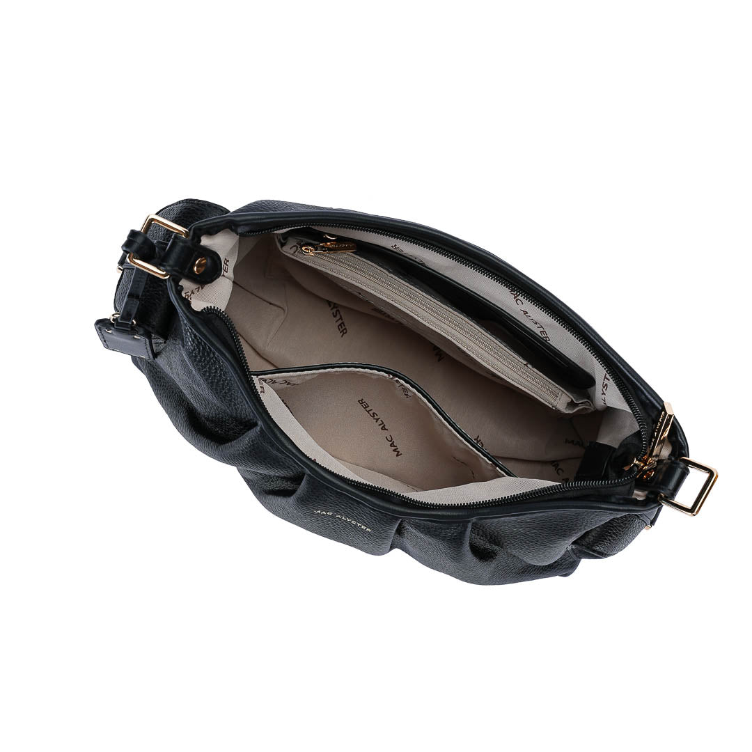 MAC ALYSTER Cold sac besace simili cuir noir