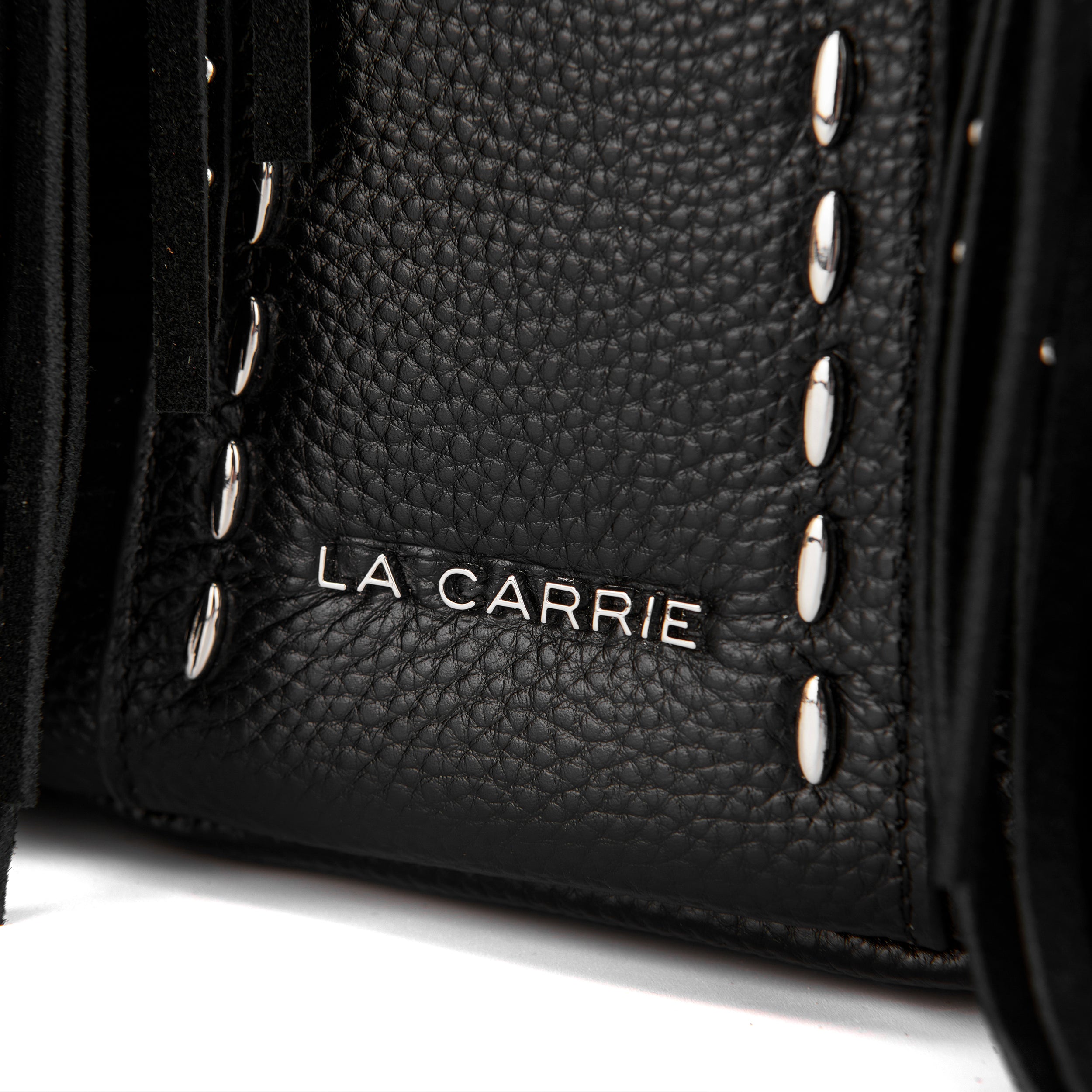 La Carrie Secchiello Rock sac seau noir cuir 26x19x28 cm