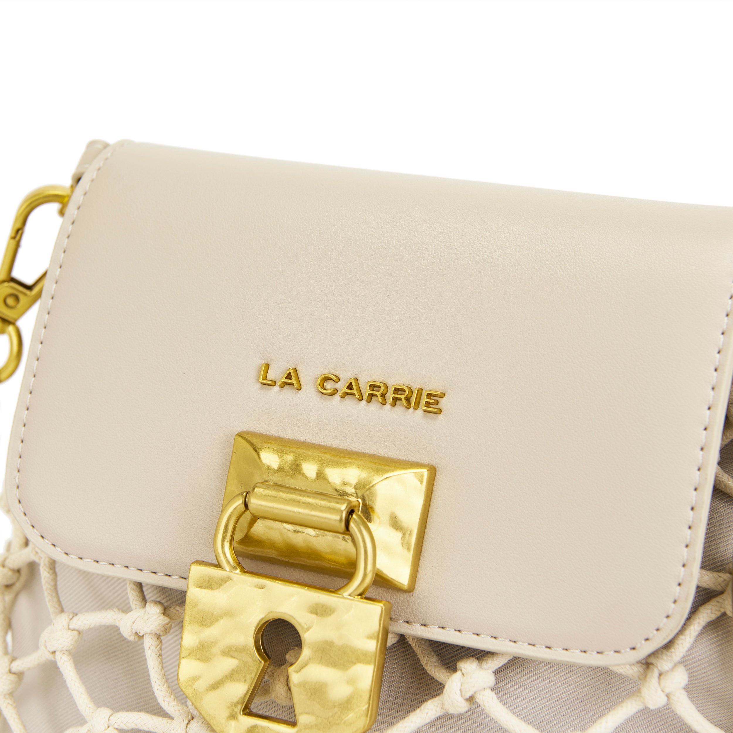 La Carrie Bag Fringe sac bandoulière ivoire 20x3x19cm