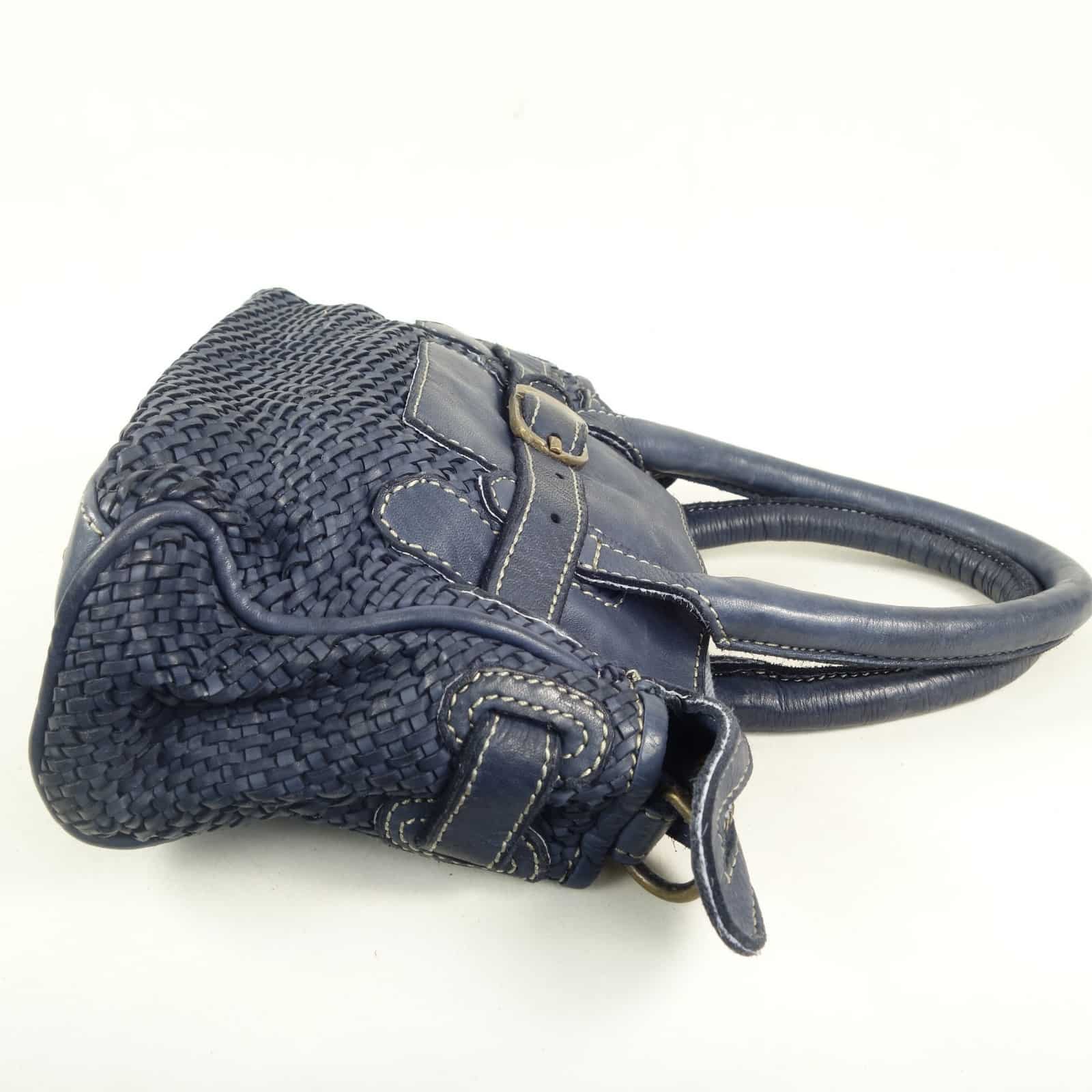 Collection Esprit Cuir TEA mini sac cuir bleu jean