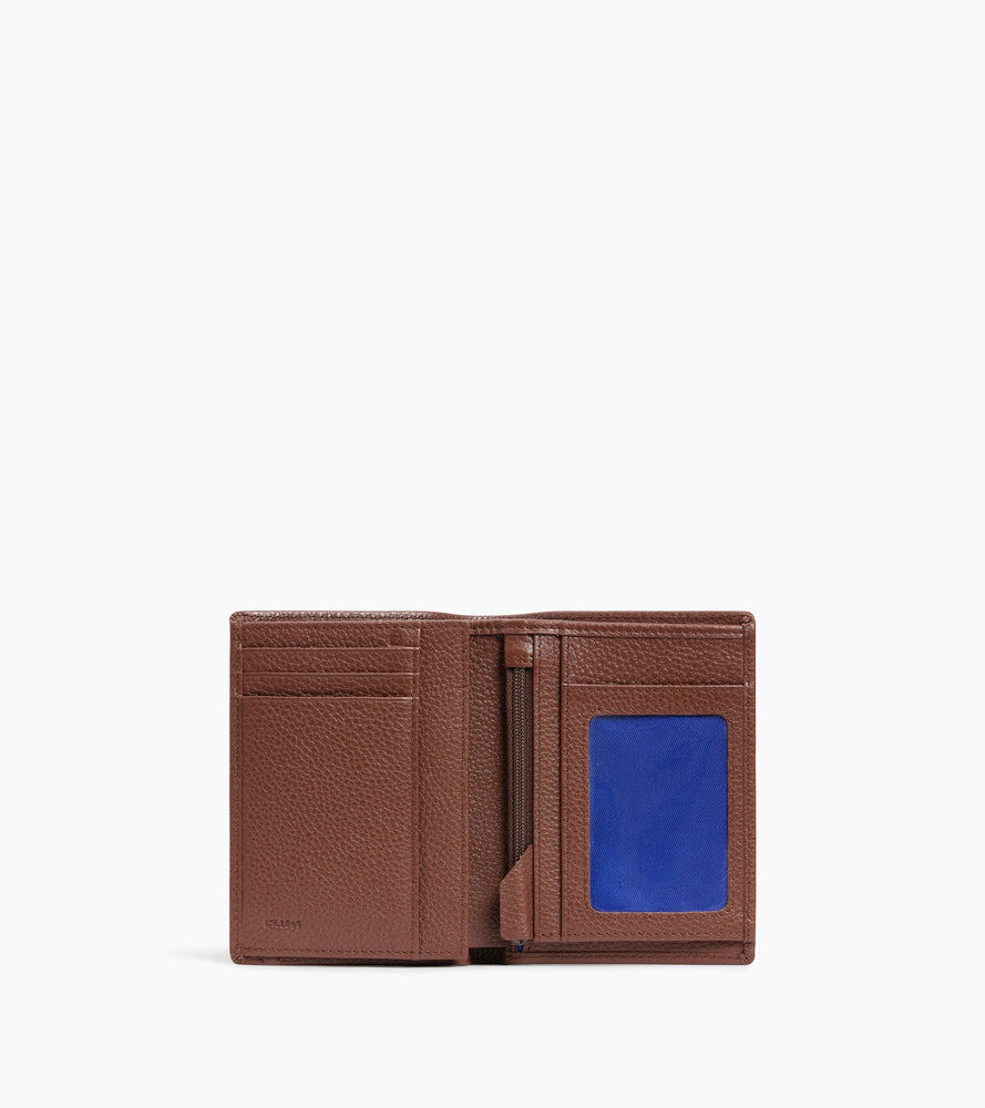 Le Tanneur Charles portefeuille vertical zippé cuir grainé