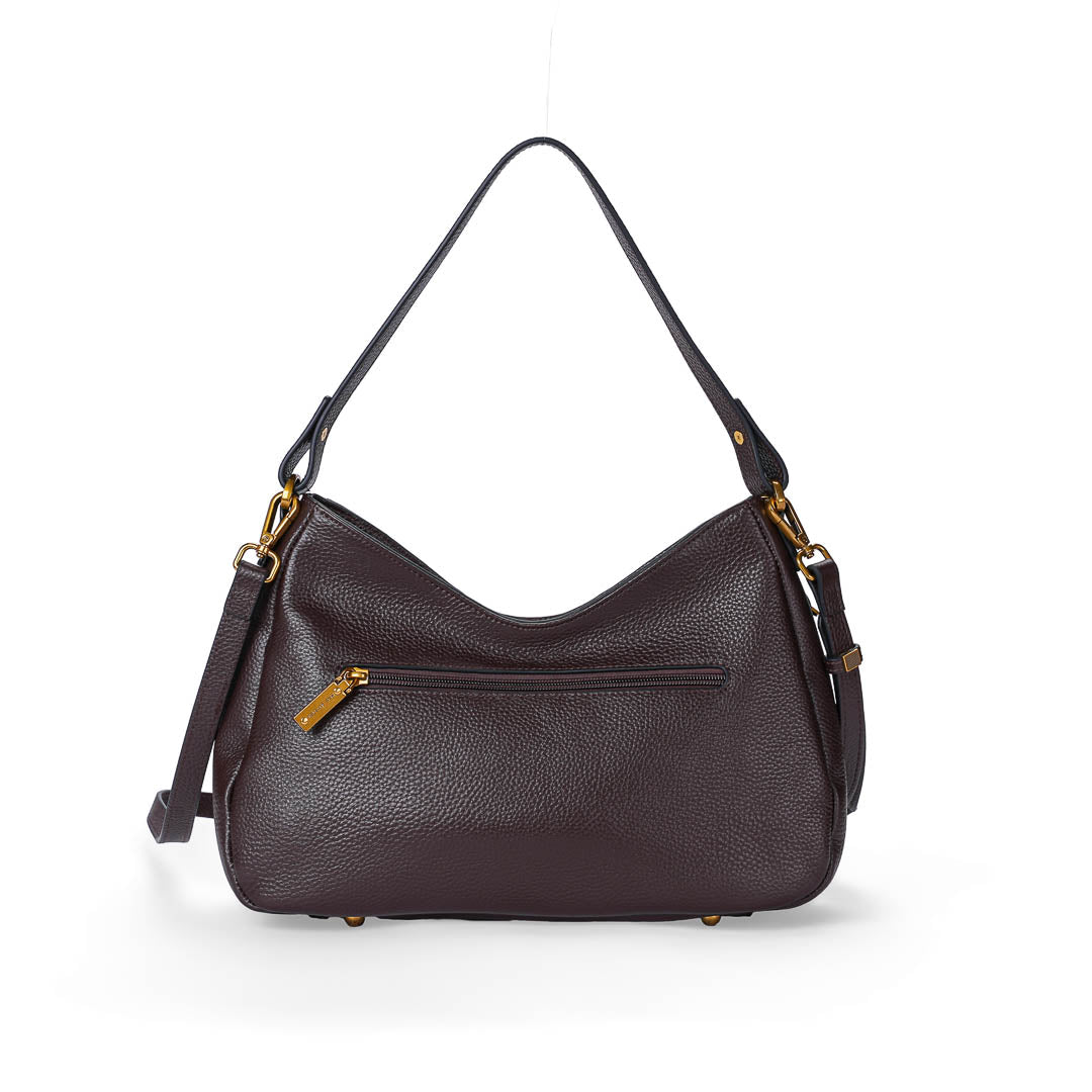 MAC ALYSTER ODALIA sac besace Marron Cognac cuir 31 cm
