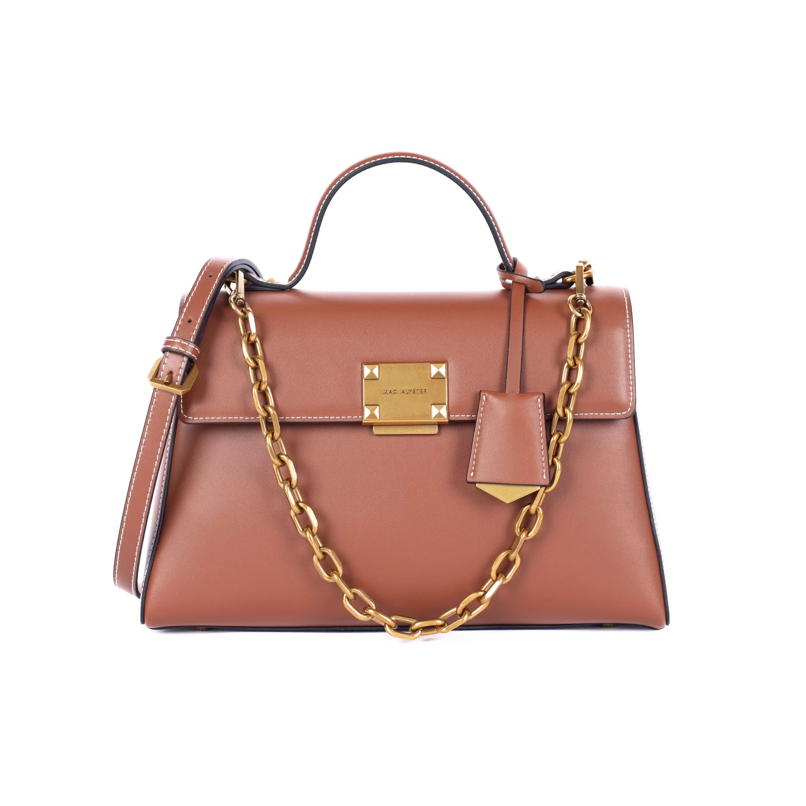 MAC ALYSTER Mélyssa sac à main cuir Camel 30 cm