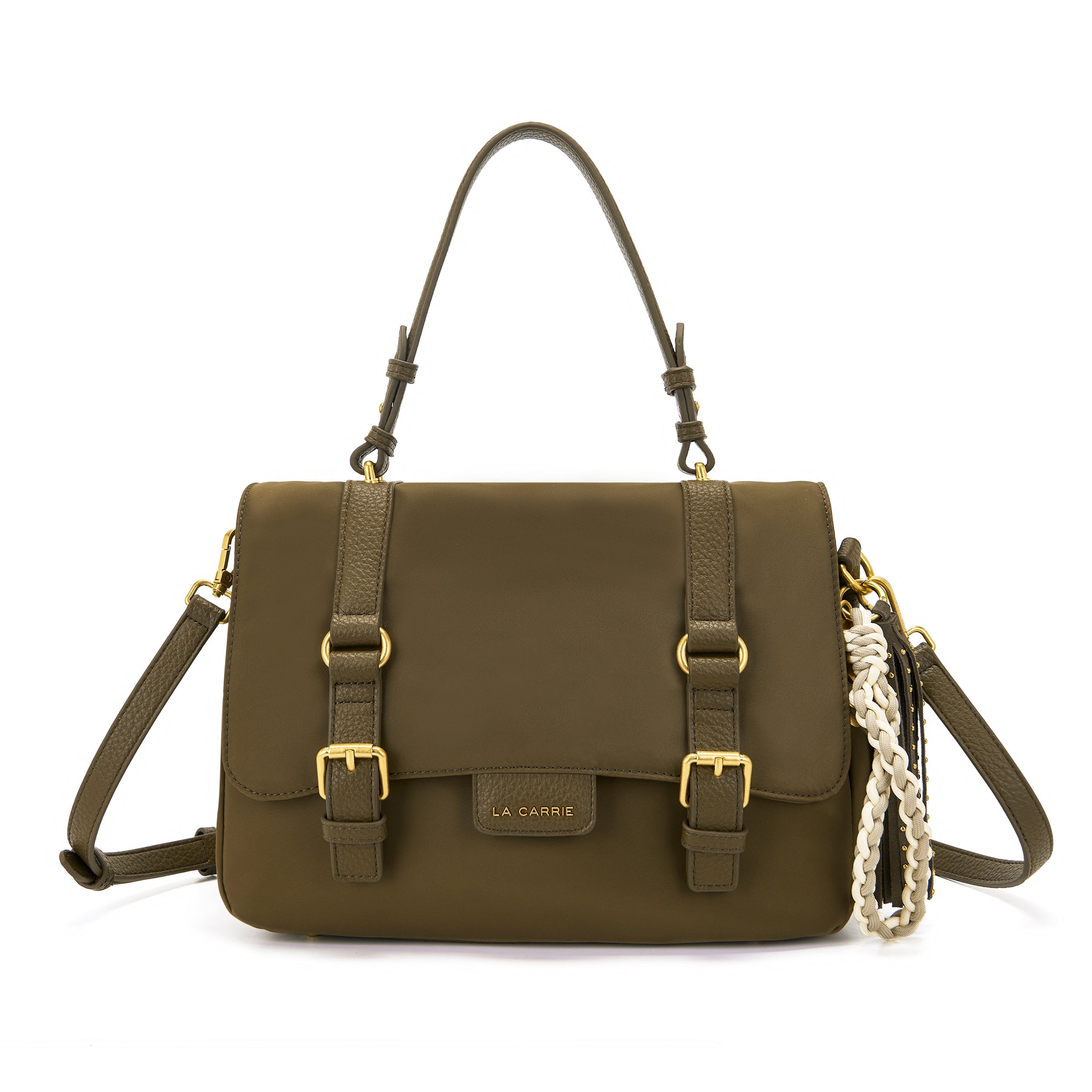 La Carrie Big Atena Dark Wave sac shopping marron nylon