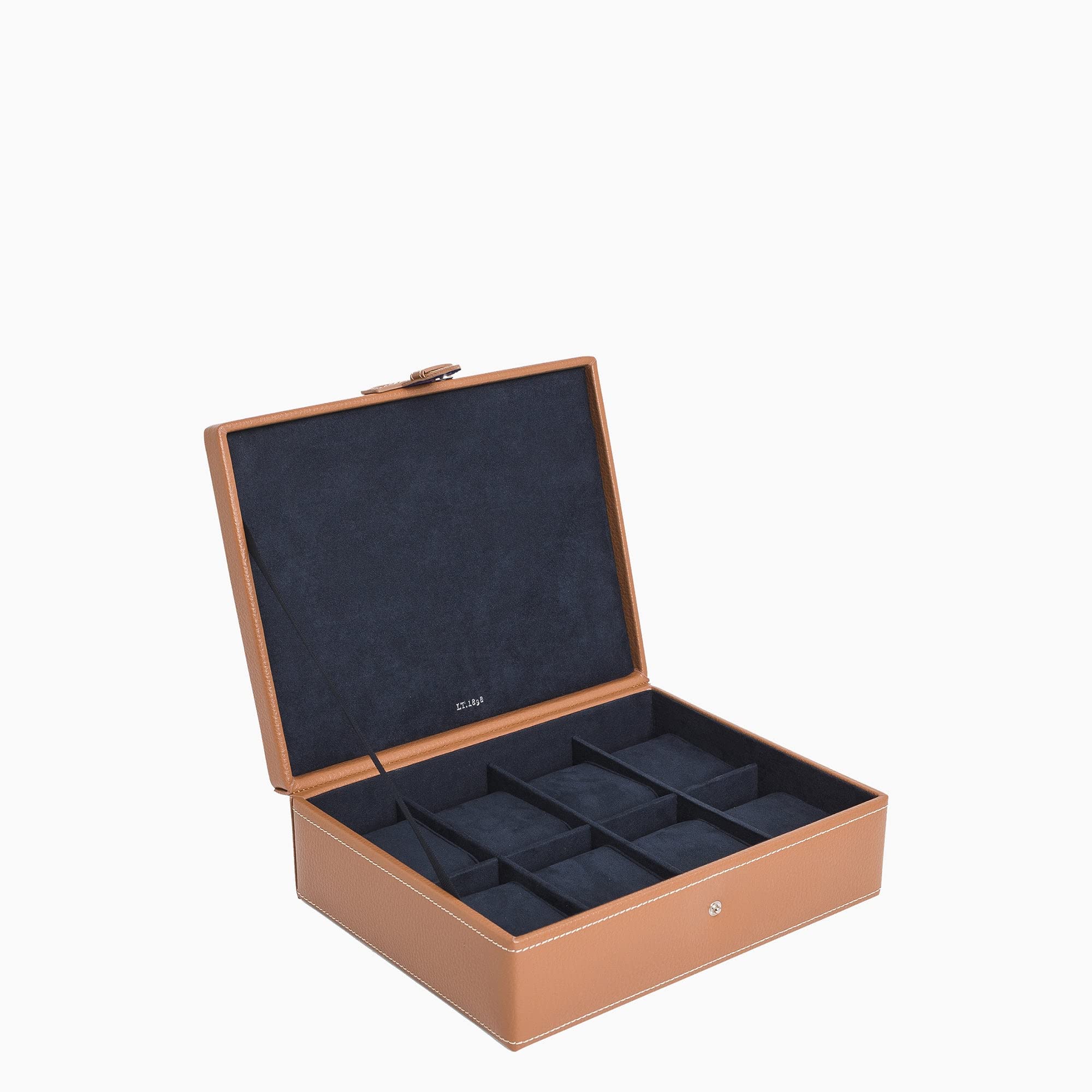 Le Tanneur Leather Goods boîte à montres cuir 8 compartiments velours