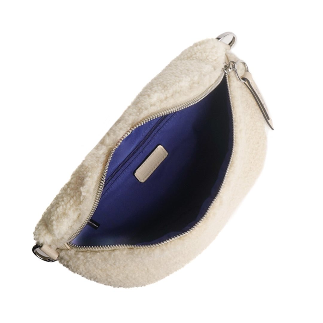 MAC ALYSTER Moumoute sac banane beige fausse fourrure
