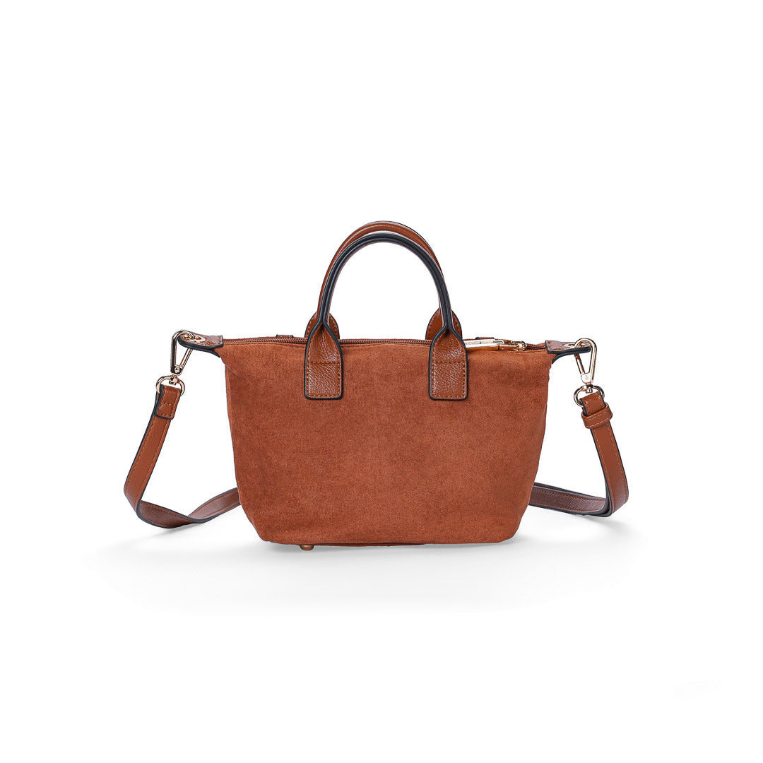 MAC ALYSTER Abrielle Daim petit sac main noir 24 cm