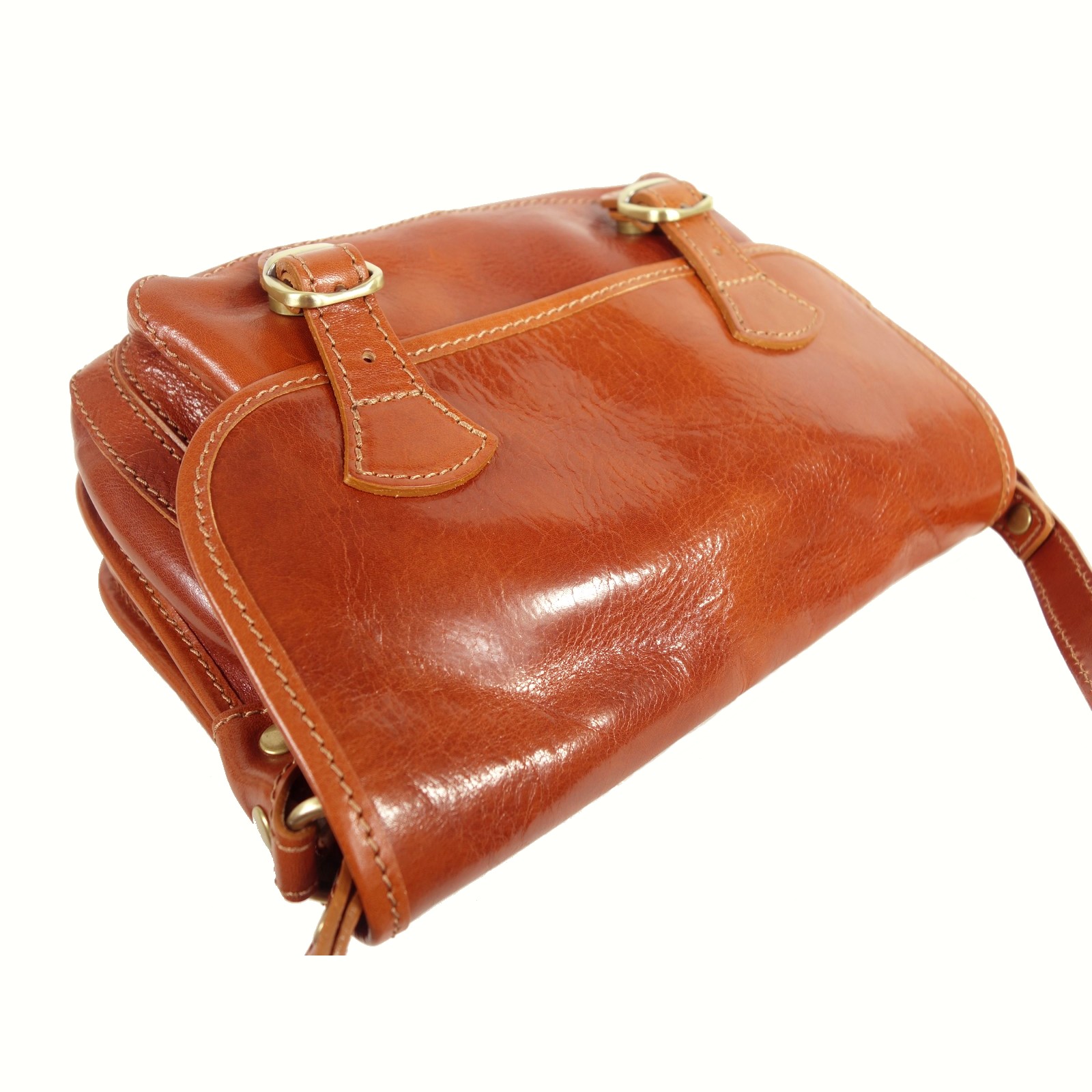 Esprit Cuir Lisbona besace cuir cognac mini