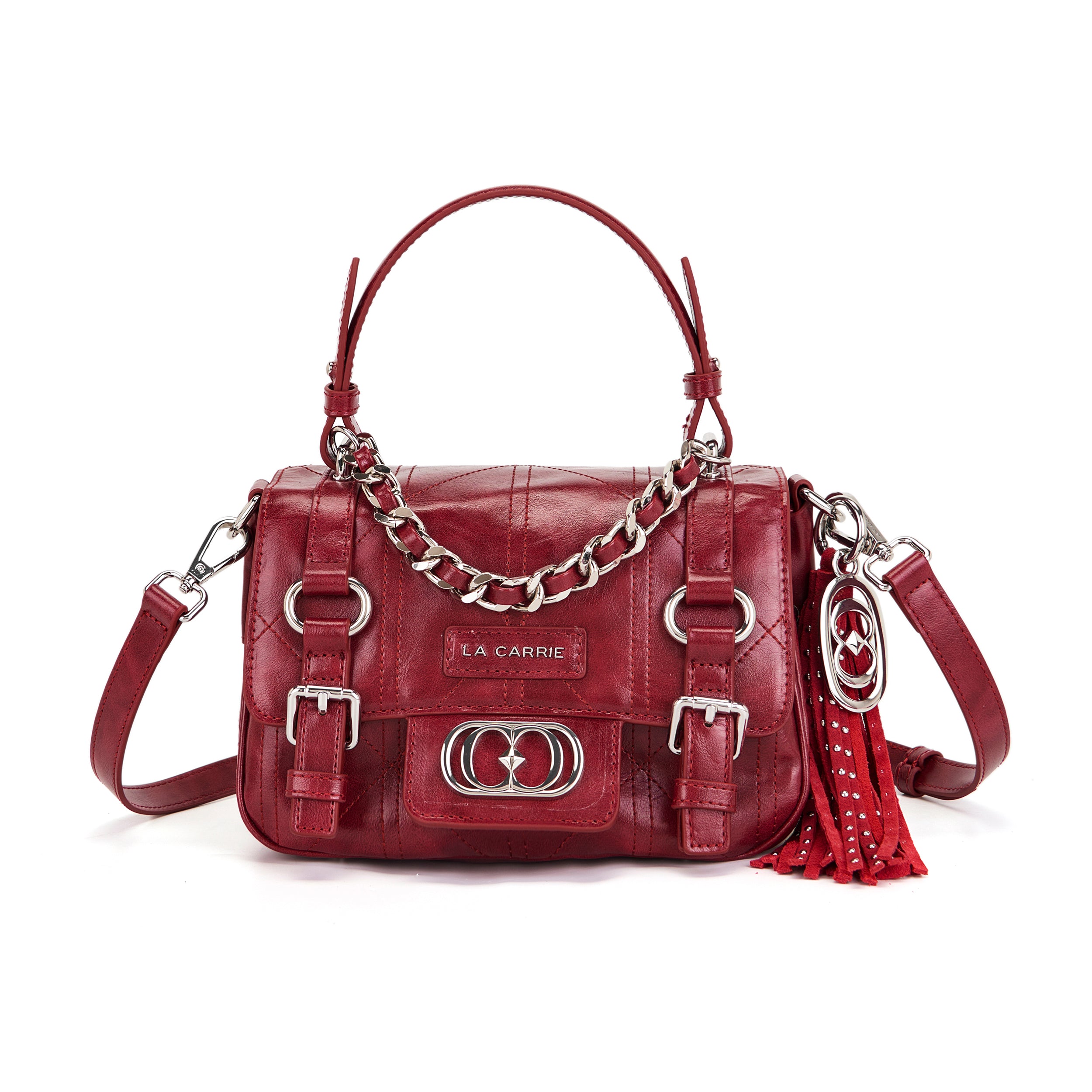 La Carrie Atena Spiderweb sac shopping noir PU 22x12x14cm