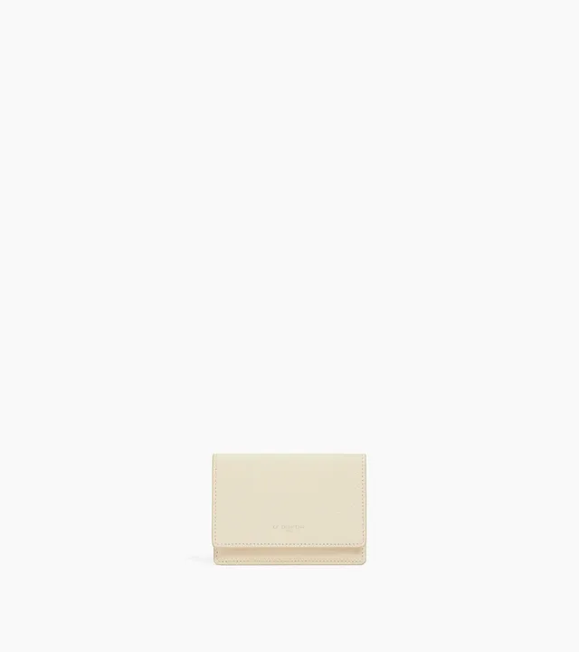 Le Tanneur Emilie porte-cartes à rabat cuir blanc RFID
