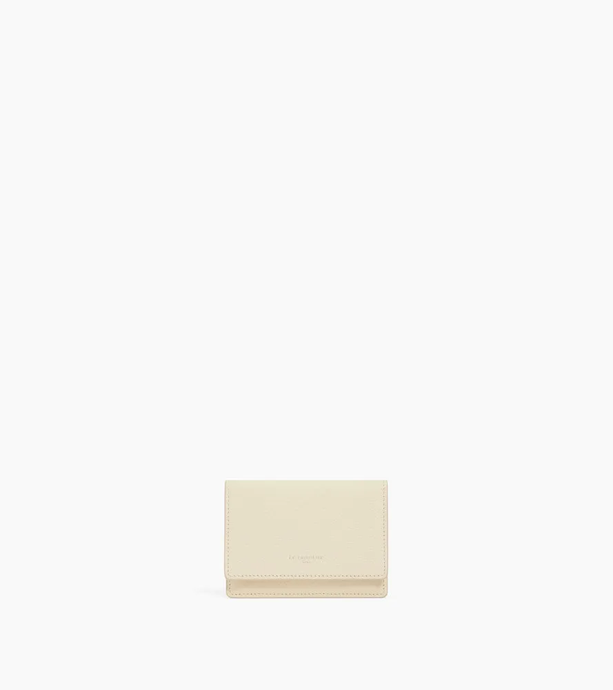 Le Tanneur Emilie porte-cartes à rabat cuir blanc RFID
