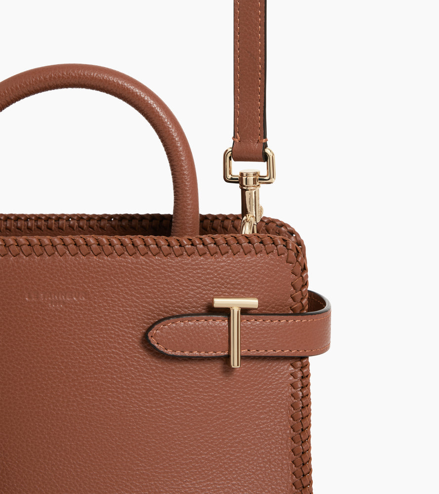 Le Tanneur Emilie petit sac main cuir grainé marron