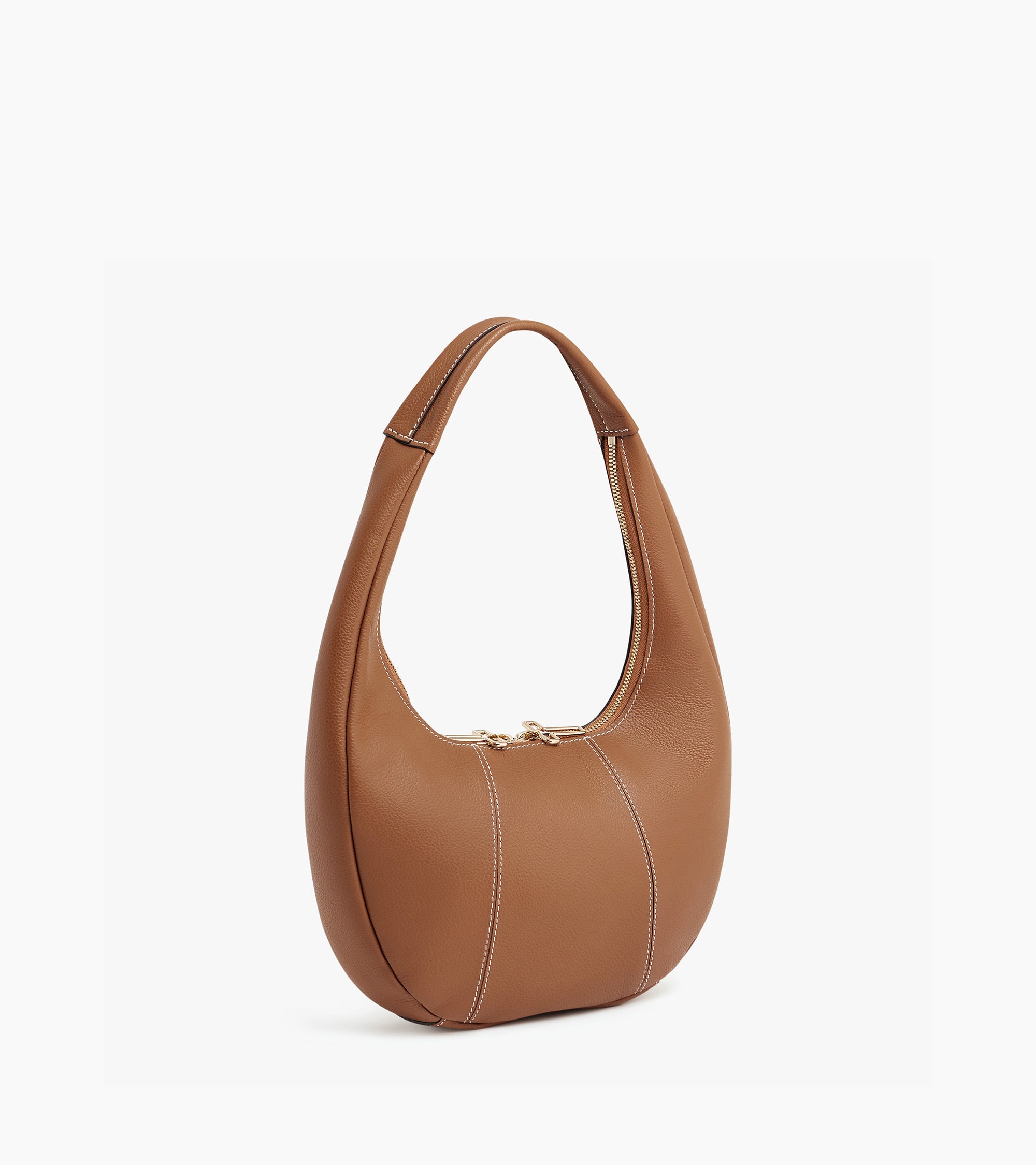 Le Tanneur Juliette sac hobo moyen cuir grainé camel