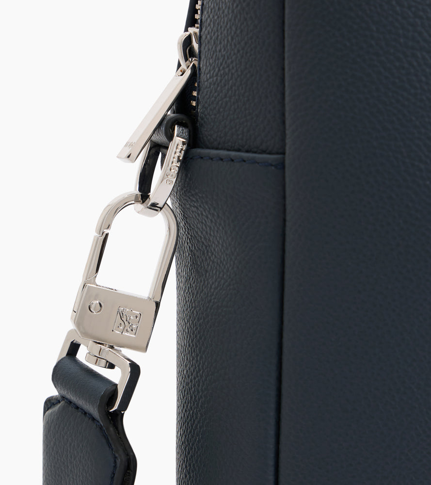 Le Tanneur Marceau porte-documents cuir grainé 15" bleu