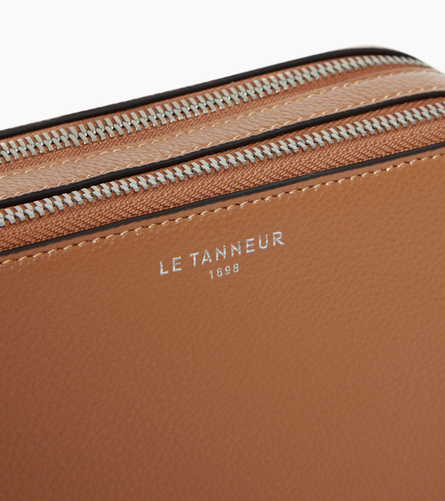 Le Tanneur Emile sacoche 2 compartiments marron cuir grainé