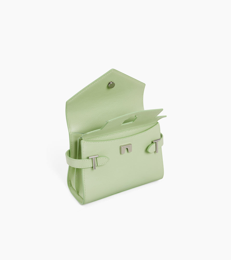 Le Tanneur Emilie petit sac à main cuir grainé rabat