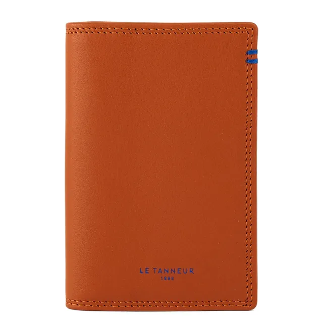 Le Tanneur porte-cartes vertical cuir lisse 6 cartes 8x11cm