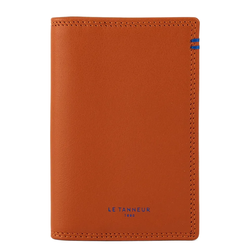 Le Tanneur porte-cartes vertical cuir lisse 6 cartes 8x11cm